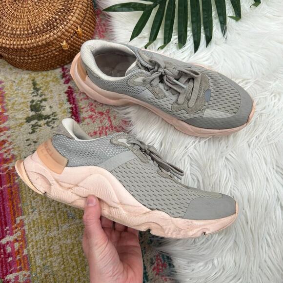 Sorel Gray Pink Kinetic Renegade Lace Sneaker 9 Sporty Activewear - Picture 1 of 10